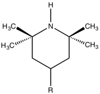 Partial structure of a typical hindered amine light stabilizer
